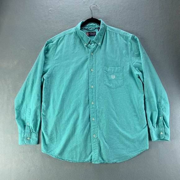 Chaps Other - **SOLD**Chaps Mens Shirt Extra Large Teal Oxford Button Down 100% Cotton Pocket